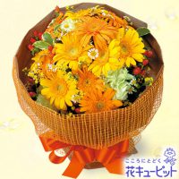 イエローオレンジガーベラ花束【4,000円+税】514004